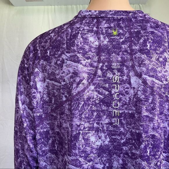 NEW SPYDER SWIM purple rush guard long sleeves UPF30+ multicam XXL - Picture 4 of 15